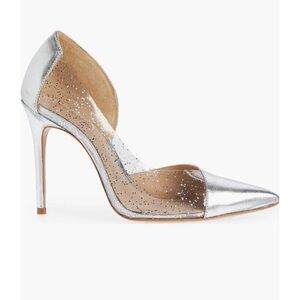 Shutz Silver D'Orsay Stiletto Pumps